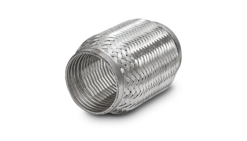 Vibrant SS Turbo FLEX Coupling w/Interlock Liner 1.5in Inlet/Outlet x 4in Long