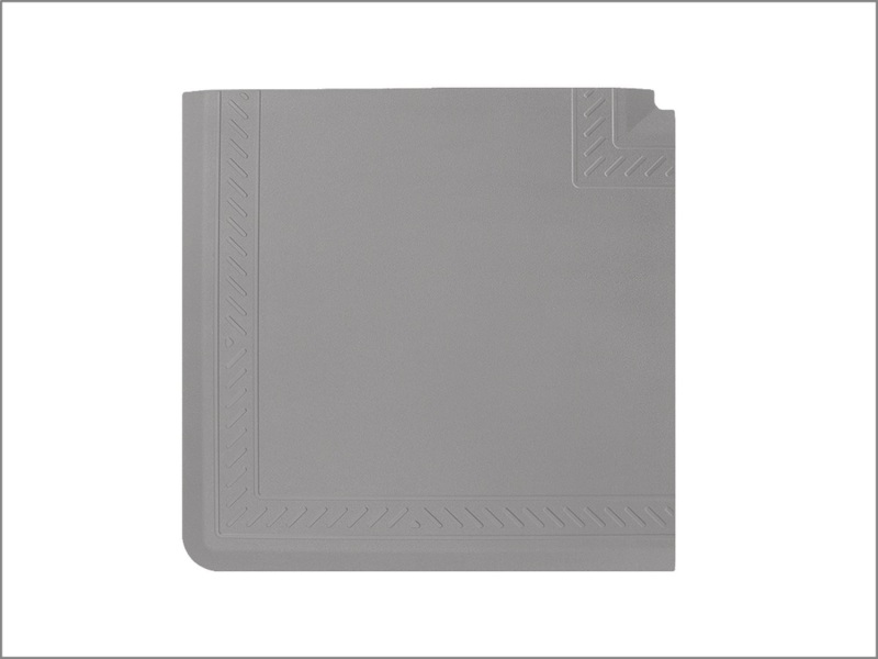 WeatherTech Comfort Mat Connect Corner Mat 25 x 25in. Bordered - Grey