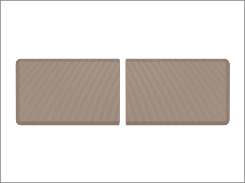 WeatherTech Comfort Mat Connect End Mats 24 x 36in. (2 Qty) Carbon Fiber - Tan