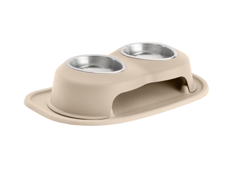 WeatherTech Pet Feeding System Double High 16oz 4in. Stainless Bowl - Tan