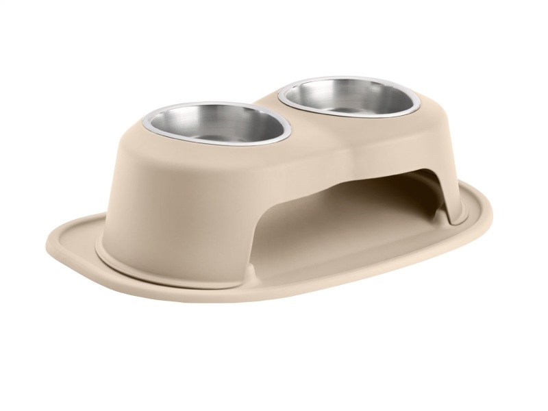 WeatherTech Pet Feeding System Double High 32oz 6in. Stainless Bowl - Tan