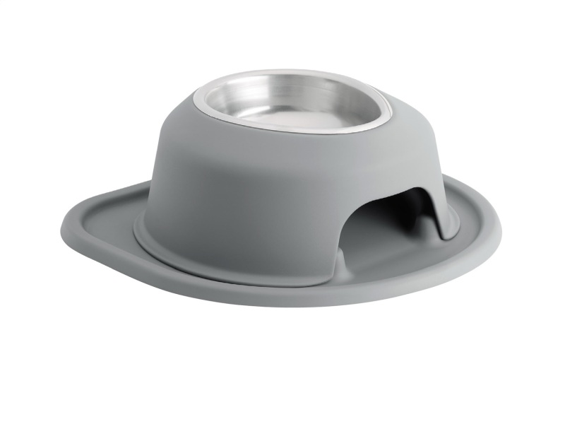 WeatherTech Pet Feeding System Single High 16oz 4in. Stainless Bowl - Dark Grey