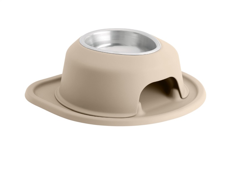 WeatherTech Pet Feeding System Single High 16oz 4in. Stainless Bowl - Tan