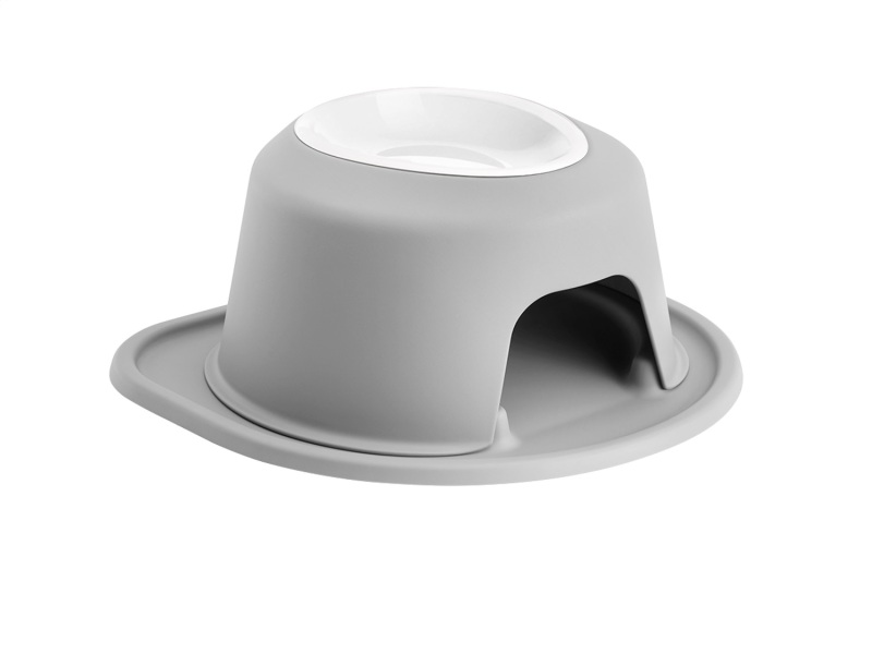 WeatherTech Pet Feeding System Single High 32oz 6in. Poly Bowl - Light Grey