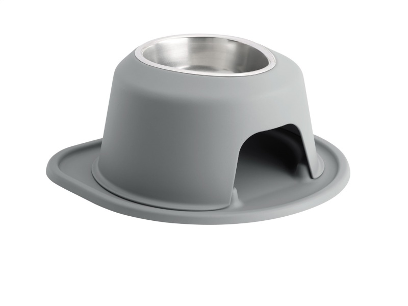 WeatherTech Pet Feeding System Single High 32oz 6in. Stainless Bowl - Dark Grey
