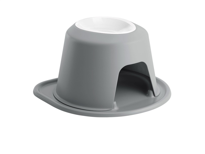 WeatherTech Pet Feeding System Single High 32oz 8in. Poly Bowl - Dark Grey