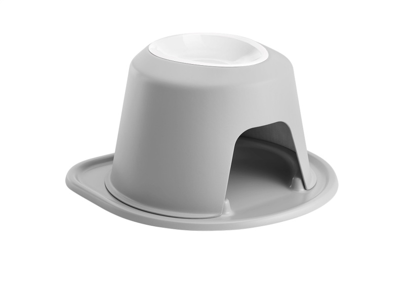 WeatherTech Pet Feeding System Single High 32oz 8in. Poly Bowl - Light Grey
