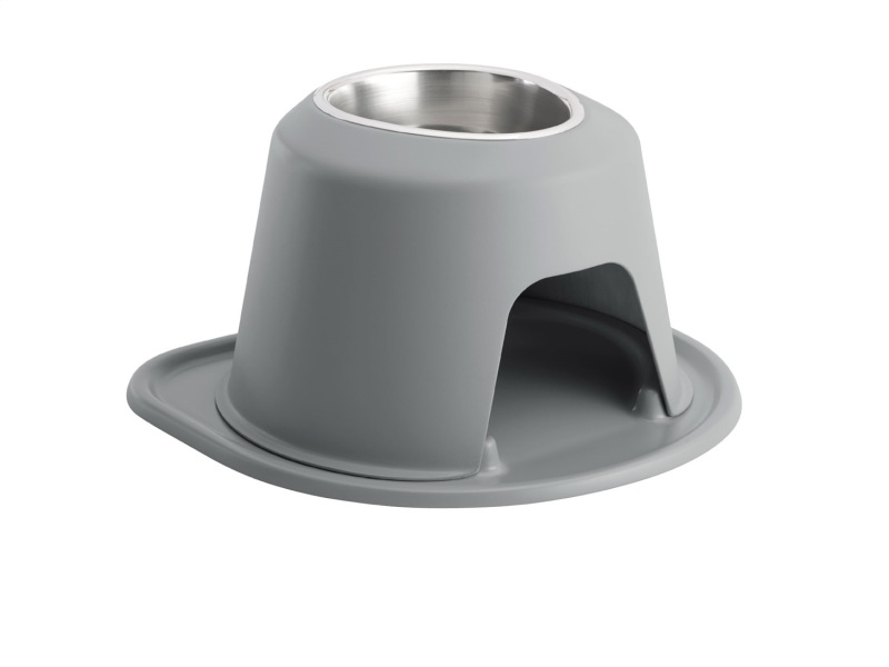 WeatherTech Pet Feeding System Single High 32oz 8in. Stainless Bowl - Dark Grey