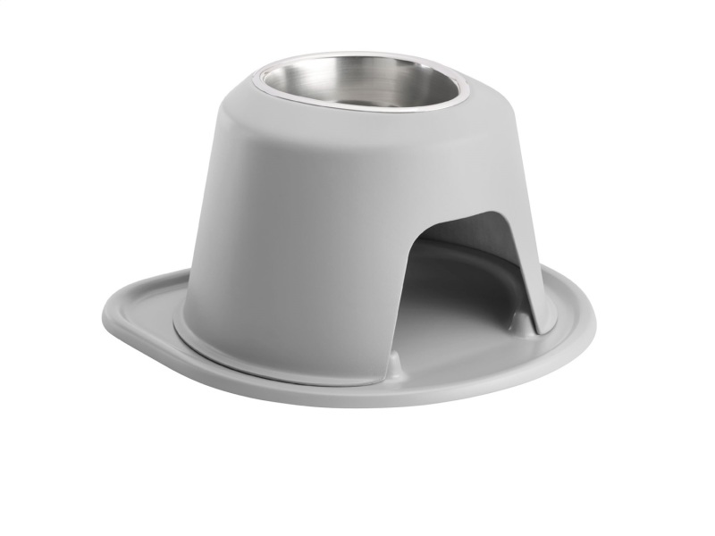 WeatherTech Pet Feeding System Single High 32oz 8in. Stainless Bowl - Light Grey
