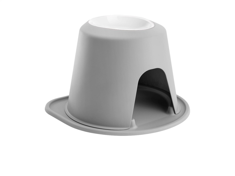 WeatherTech Pet Feeding System Single High 64oz 10in. Poly Bowl - Light Grey