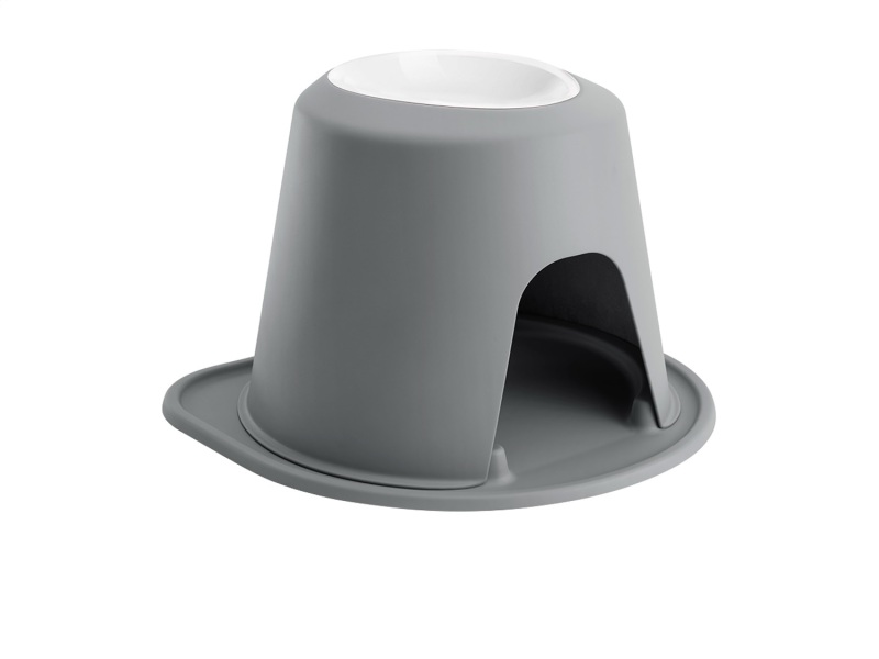 WeatherTech Pet Feeding System Single High 64oz 12in. Poly Bowl - Dark Grey