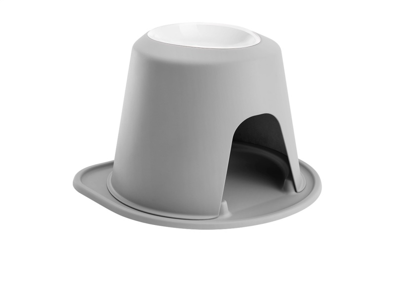 WeatherTech Pet Feeding System Single High 64oz 12in. Poly Bowl - Light Grey