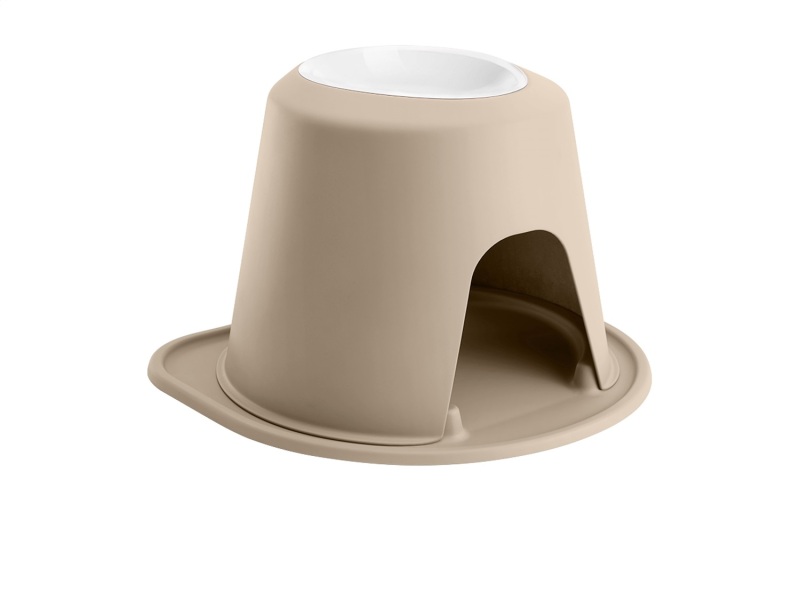 WeatherTech Pet Feeding System Single High 64oz 12in. Poly Bowl - Tan