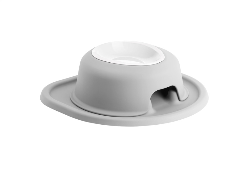 WeatherTech Pet Feeding System Single High 8oz 3in. Poly Bowl - Light Grey