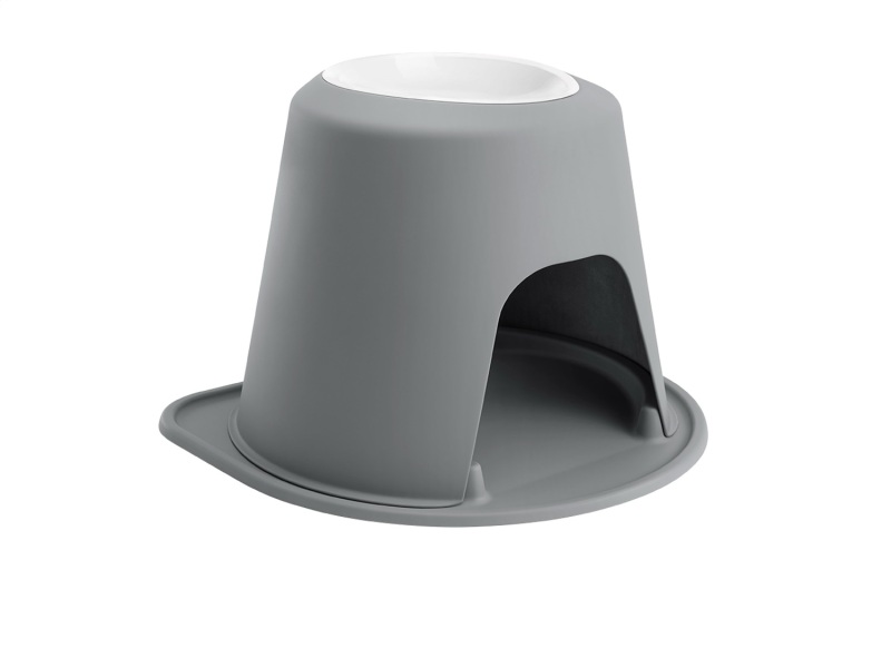 WeatherTech Pet Feeding System Single High 96oz 14in. Poly Bowl - Dark Grey