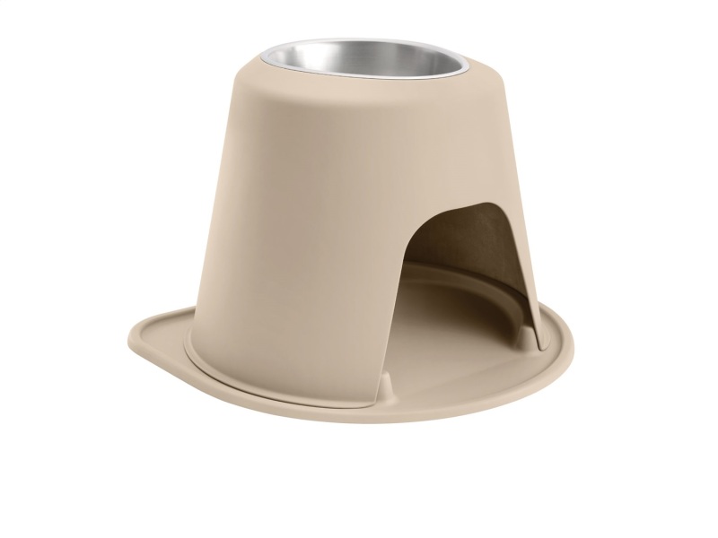 WeatherTech Pet Feeding System Single High 96oz 14in. Stainless Bowl - Tan