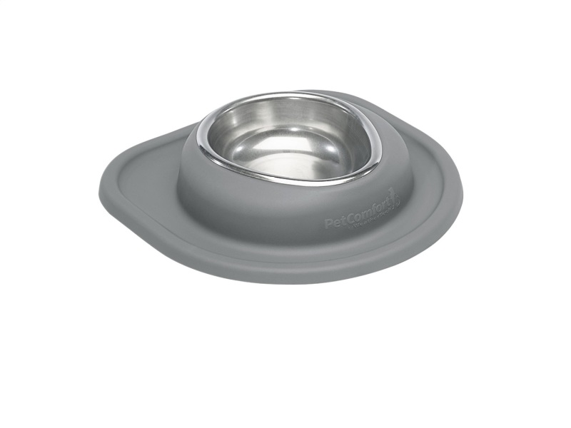 WeatherTech Pet Feeding System Single Low 16oz 2in. Stainless Bowl - Dark Grey