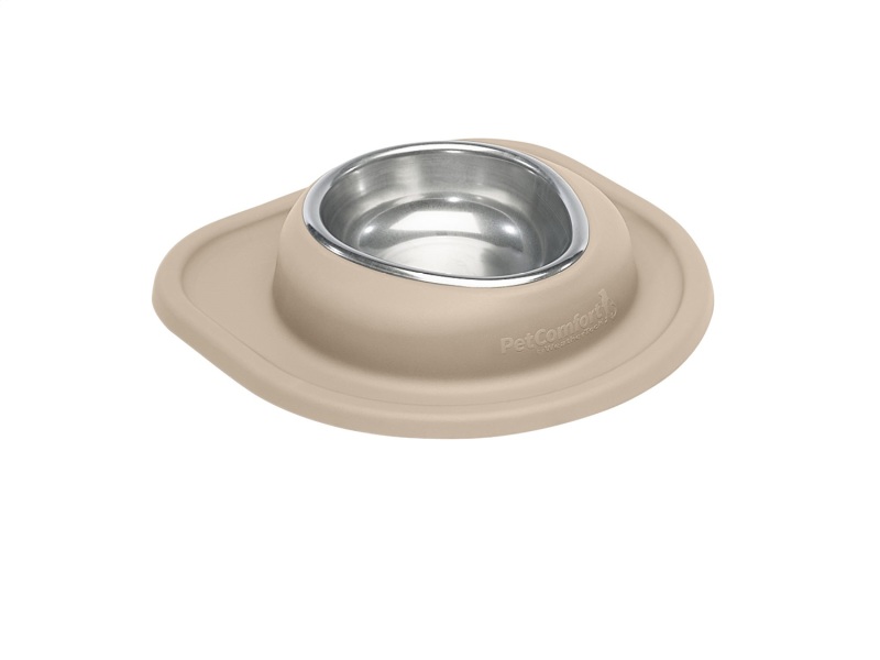 WeatherTech Pet Feeding System Single Low 16oz 2in. Stainless Bowl - Tan