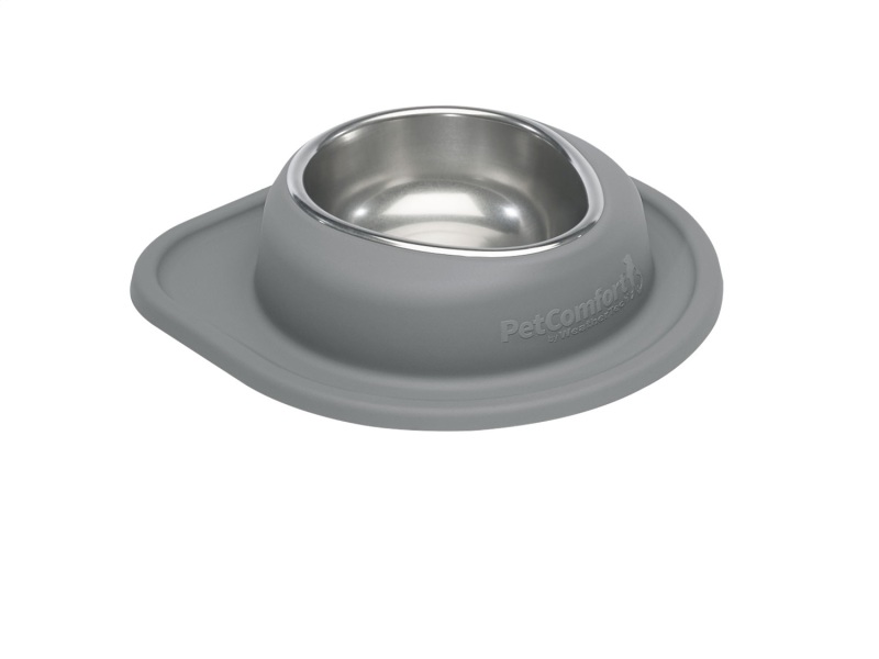 WeatherTech Pet Feeding System Single Low 32oz 3in. Stainless Bowl - Dark Grey