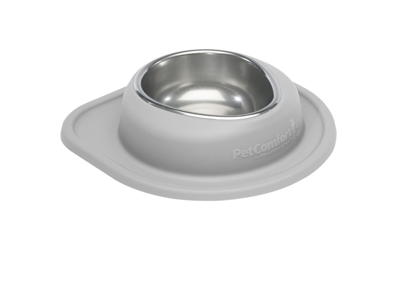 WeatherTech Pet Feeding System Single Low 32oz 3in. Stainless Bowl - Light Grey