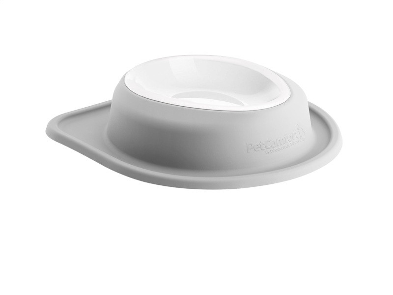 WeatherTech Pet Feeding System Single Low 64oz 3in. Poly Bowl - Light Grey