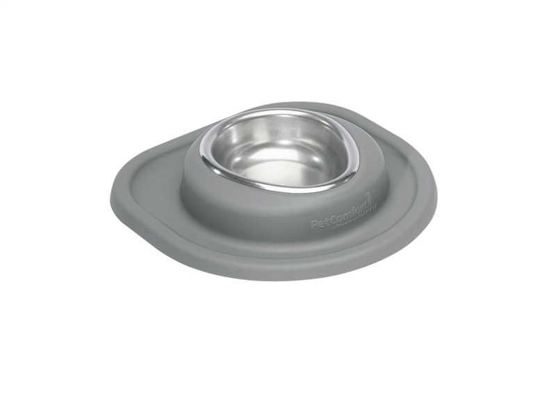 WeatherTech Pet Feeding System Single Low 8oz 1in. Stainless Bowl - Dark Grey