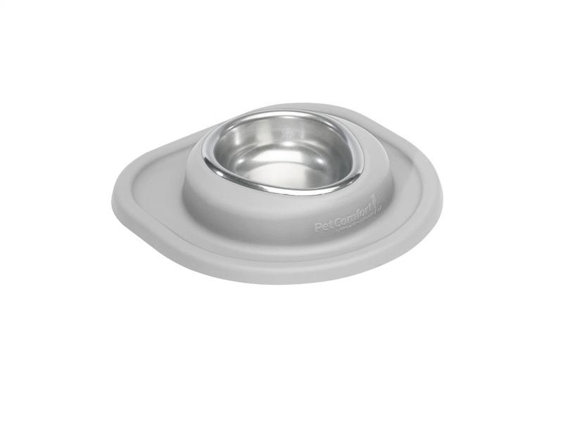 WeatherTech Pet Feeding System Single Low 8oz 1in. Stainless Bowl - Light Grey