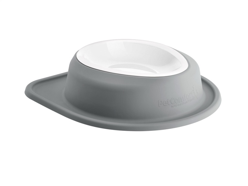WeatherTech Pet Feeding System Single Low 96oz 3in. Poly Bowl - Dark Grey