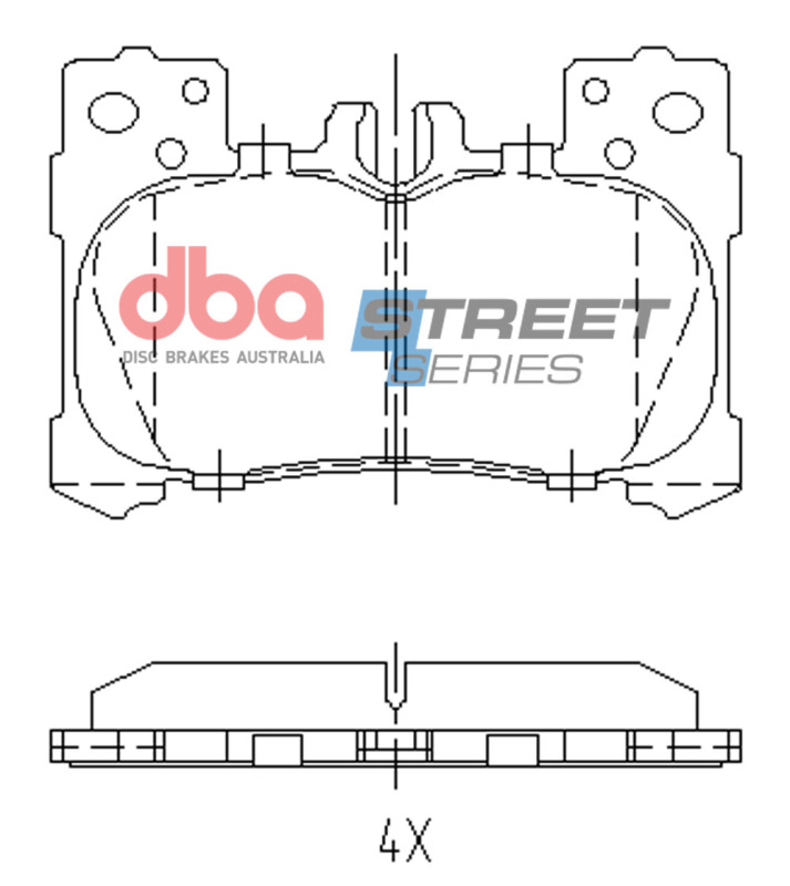 DBA 2017+ Lexus LC500 Street Series Rear Brake Pads