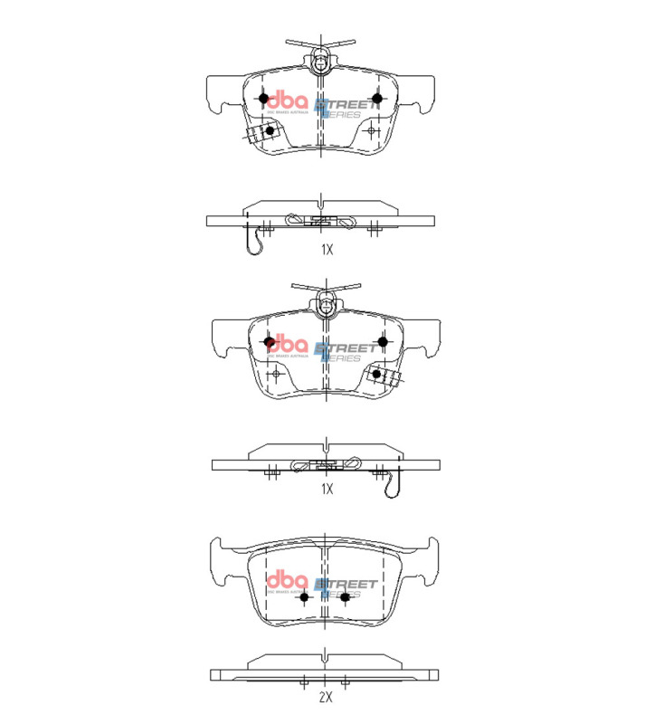 DBA 2019+ Honda Accord 2.0L Hybrid Street Series Rear Brake Pads