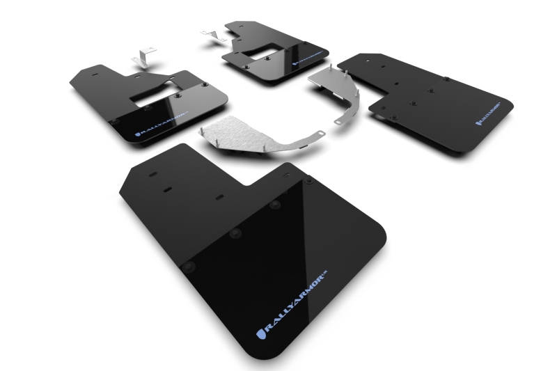 Rally Armor 21-25 Ford Bronco (Steel Bmpr + RB - NO Rptr/Sprt) Blk Mud Flap w/Area Blue Logo
