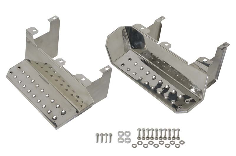 Kentrol 76-95 Jeep CJ7 Wrangler YJ Side Steps Pair - Polished Silver