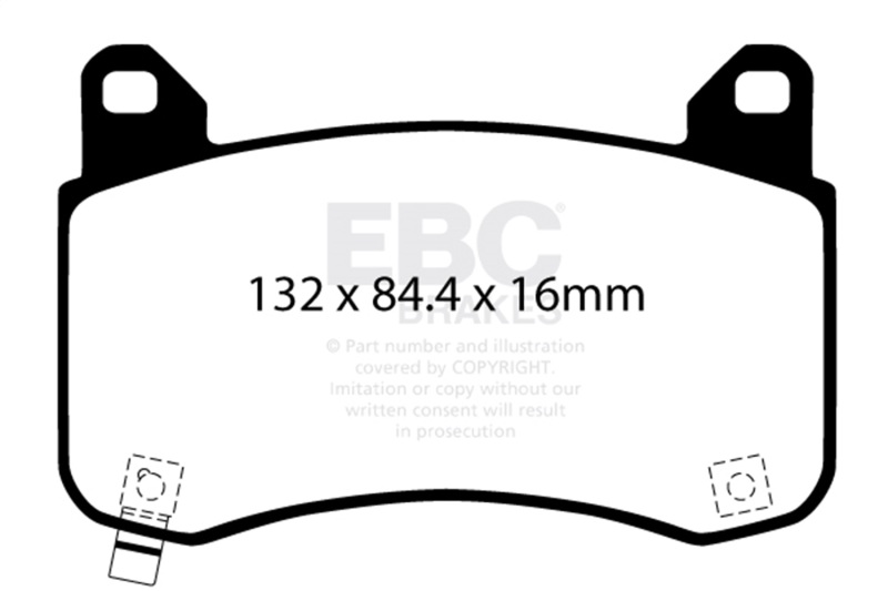 EBC 2020+ Tesla Model Y Yellowstuff Front Brake Pads