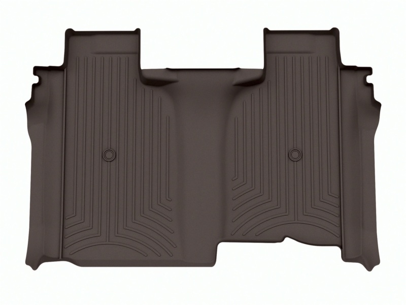 WeatherTech 2019+ Chevrolet Silverado 1500 CC w/1st Row Bucket & Rear Storg. Rear FloorLiner - Cocoa