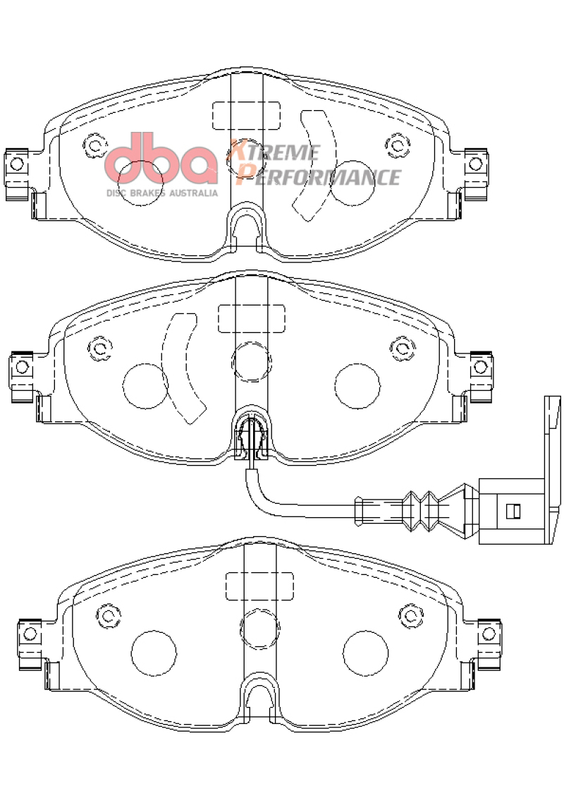 DBA 15-19 Audi A3 (w/288mm Front Rotor) XP Performance Front Brake Pads