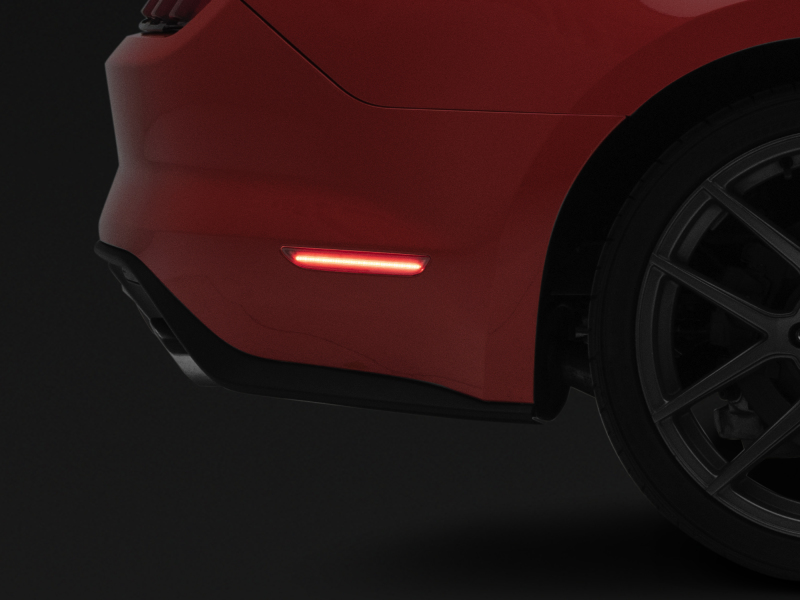 Raxiom 15-22 Ford Mustang Axial Series LED Side Marker Lights Rear (Smoked)