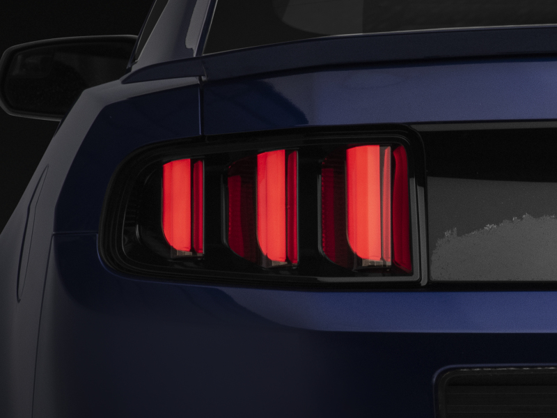 Raxiom 13-14 Ford Mustang Vector V2 Tail Lights- Black Housing (Clear Lens)