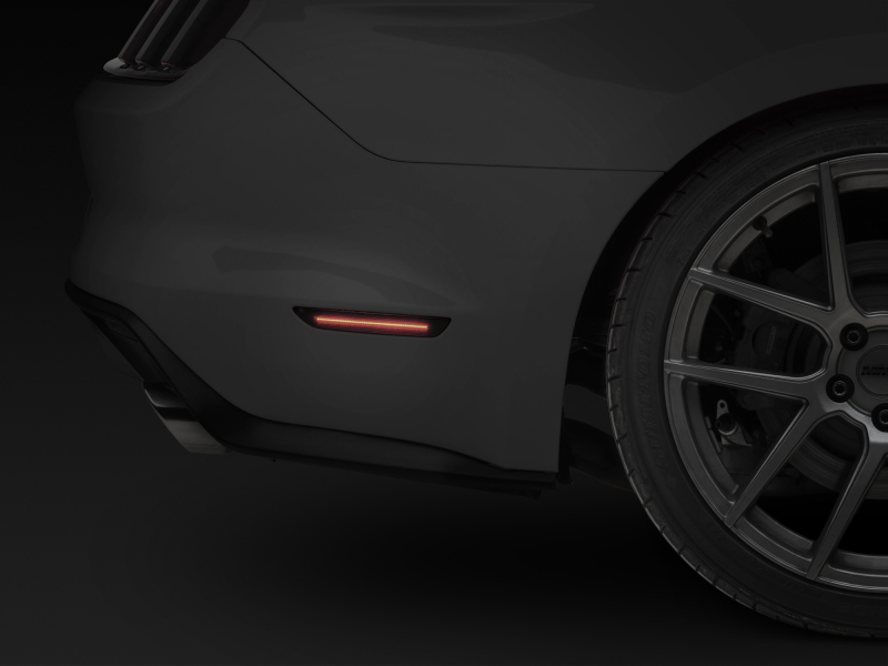 Raxiom 15-22 Ford Mustang Axial Series LED Side Marker Lights Rear (Smoked)