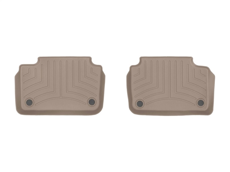 WeatherTech 19-22 Volvo S60 Plug-In Hybrid 2nd Row 2pc Rear FloorLiner - Tan