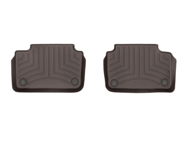 WeatherTech 19-22 Volvo S60 Plug-In Hybrid 2nd Row 2pc Rear FloorLiner - Cocoa