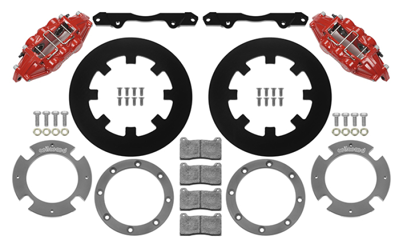 Wilwood 17-21 Can-Am X3RS Red 6-Piston Rear Kit 11.25in - Undrilled Rotors