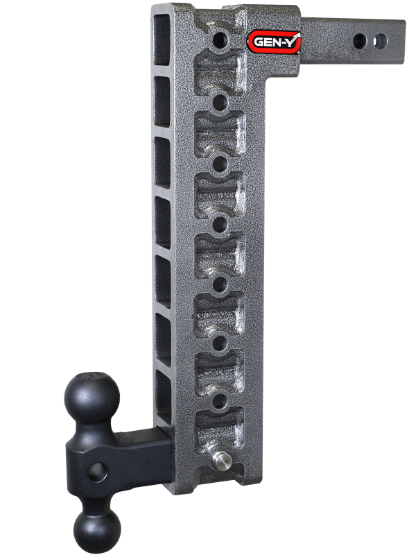 Gen-Y Mega Duty 2in Shank 17.5in Drop 10K Hitch w/GH-031 Dual-Ball w/GH-0100 Stabilizer Kit