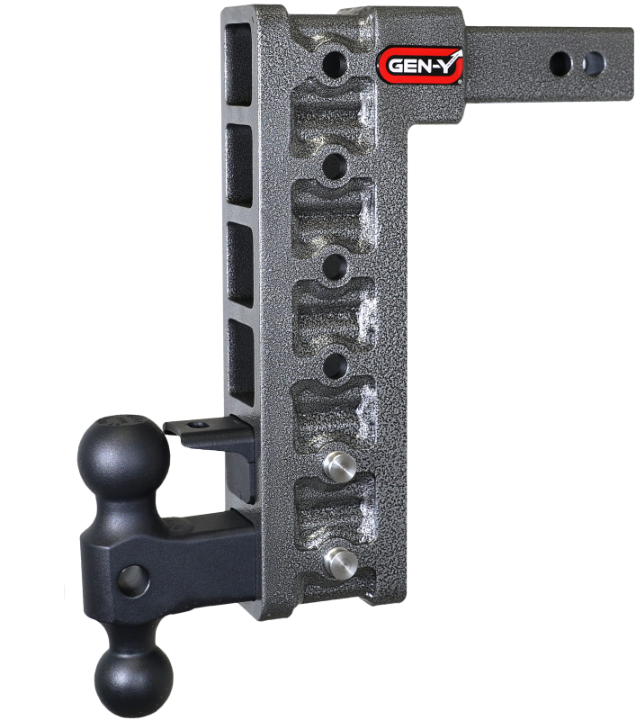 Gen-Y Mega Duty 2in Shank 12.5in Drop 10K Hitch w/GH-031 Dual-Ball/GH-032 Pintle Lock