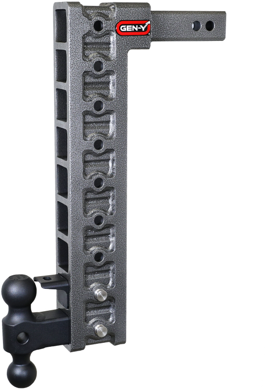 Gen-Y Mega Duty 2in Shank 20in Drop 10K Hitch w/Dual-Ball/Pintle Lock/Stabilizer Kit