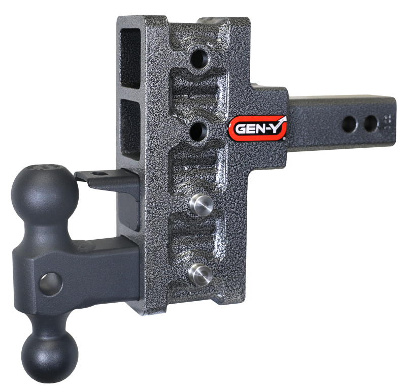 Gen-Y Mega Duty 2in Shank 5in Offset Drop 1.5K TW 10K Hitch w/GH-031 Dual-Ball/GH-032 Pintle Lock