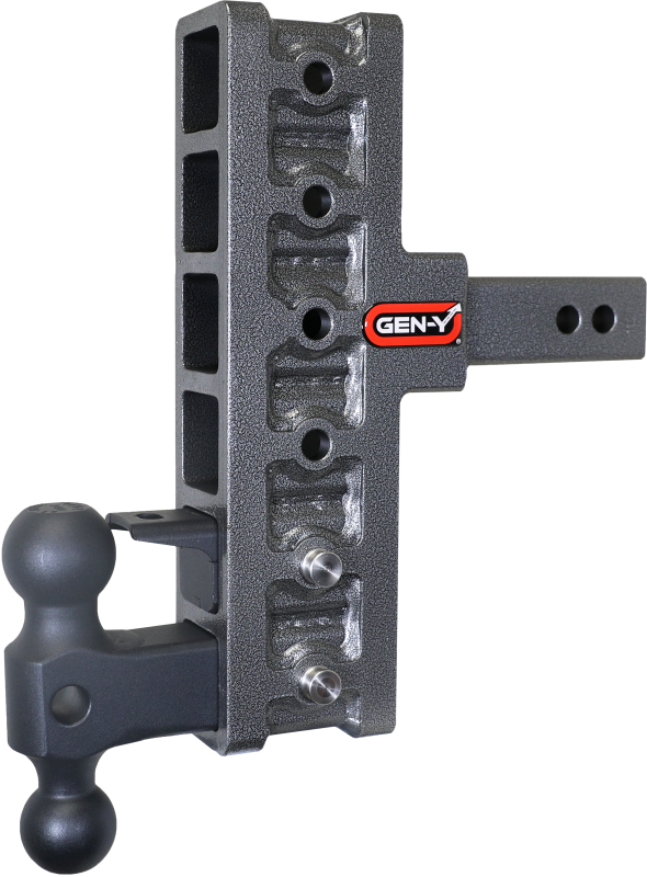Gen-Y Mega Duty 2in Shank 7.5in Offset Drop 10K Hitch w/GH-031 Dual-Ball/GH-032 Pintle Lock
