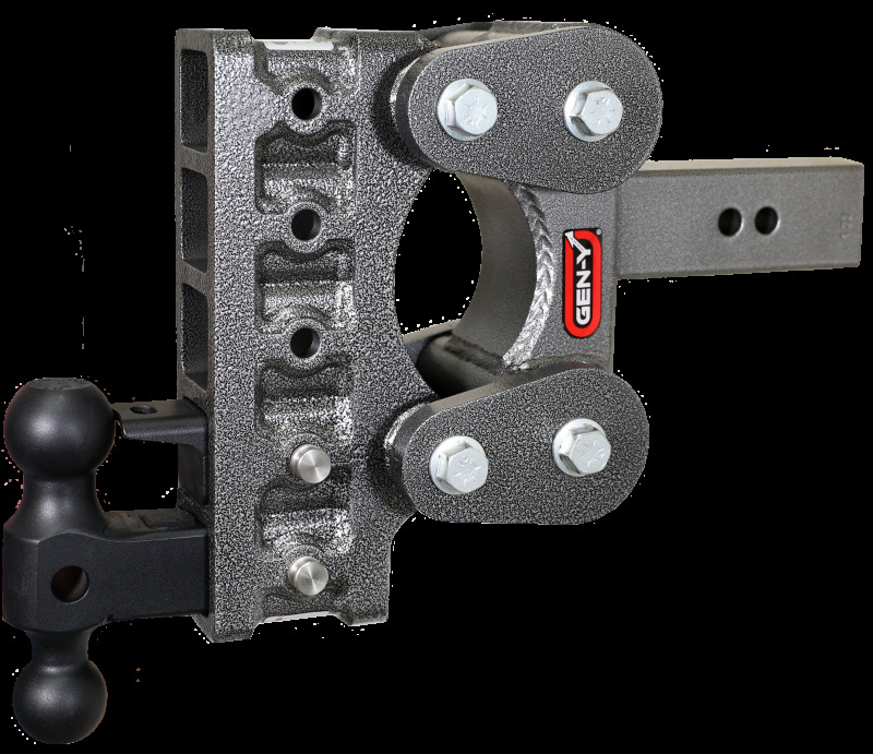 Gen-Y The Boss Torsion-Flex 2.5in Shank 7.5in Drop 10K Hitch w/GH-031 Dual-Ball/GH-032 Pintle Lock