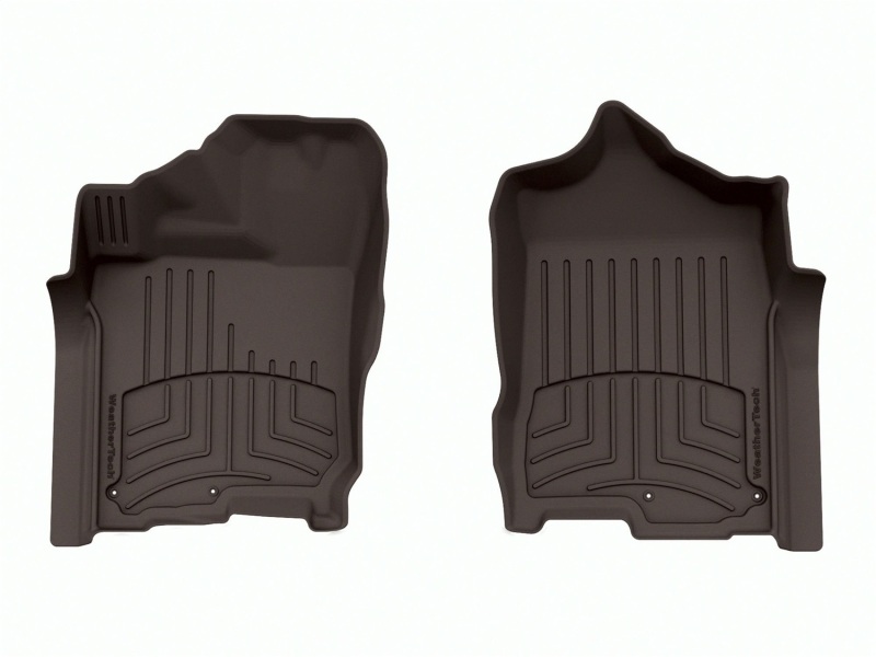 WeatherTech 17-23 Nissan Titan CC (Incl. 17-21 KC w/FR Seat Heat Vnt) Front FloorLiner HP - Cocoa