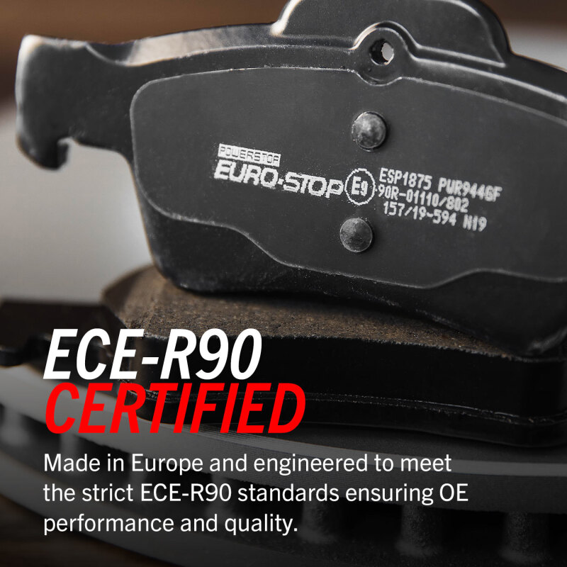 Power Stop 10-11 Volvo V50 Euro-Stop ECE-R90 Front Brake Pads