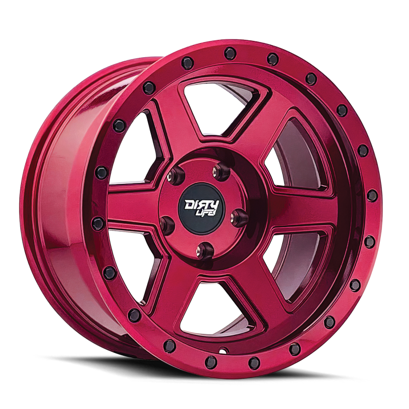 Dirty Life Compound 9315 20x10 / 8x165.1 BP / -25mm Offset / 125.2mm Hub Crimson Candy Red Wheel
